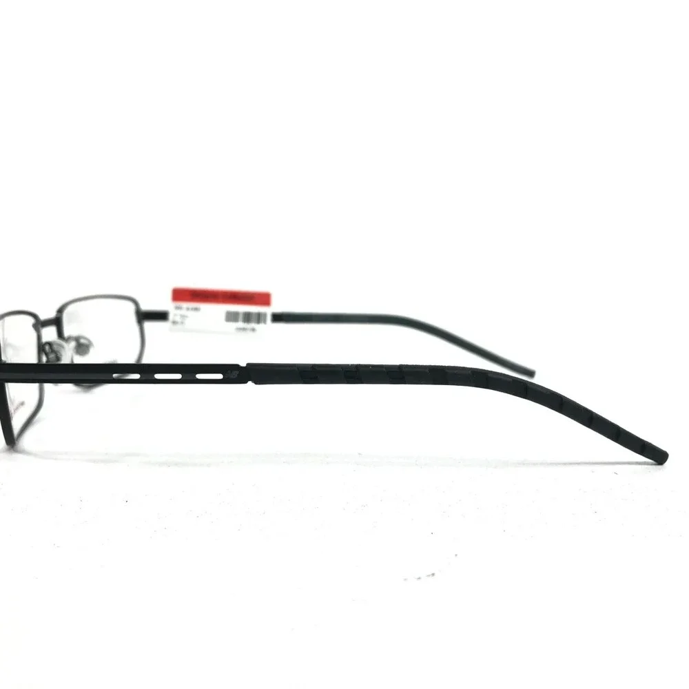 New Balance NB 410A-2 Eyeglasses Frames Black Gray Rectangular Full Rim 140